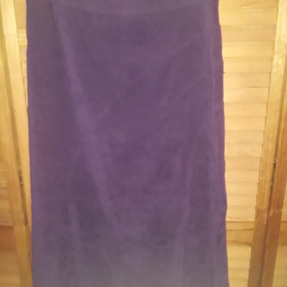 CATO SZ 8 Purple Suede Jacket & Midi Skirt Suit Set Business Career Soft! - Picture 11 of 12